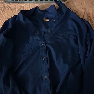 Blue button up long sleeve